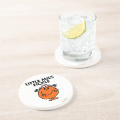 Little Miss Fickle | zwarte belettering Zandsteen Onderzetter (Zijkant)