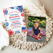 Little Miss Firecracker 4th van 1 juli Verjaardag Kaart