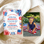 Little Miss Firecracker 4th van 1 juli Verjaardag Kaart