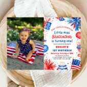 Little Miss Firecracker 4th van 1 juli Verjaardag Kaart