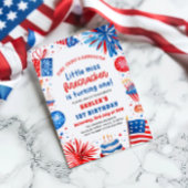 Little Miss Firecracker 4th van 1 juli Verjaardag Kaart