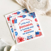 Little Miss Firecracker 4th van 1 juli Verjaardag Servet