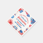 Little Miss Firecracker 4th van 1 juli Verjaardag Servet (Hoek)
