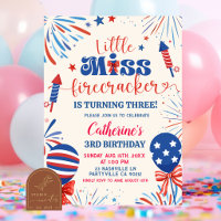 Little Miss Firecracker Patriottische Verjaardag