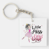 Little Miss First Grade Keychain – Back to School (voorkant)