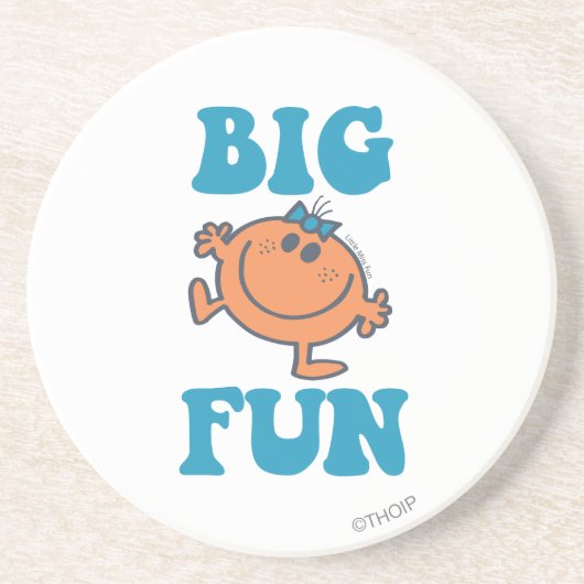 Little Miss Fun | Big Fun Zandsteen Onderzetter (Voorkant)
