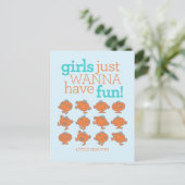 Little Miss Fun | Meisjes willen gewoon plezier he Briefkaart (Staand voorkant)