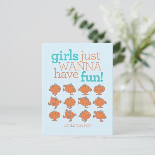 Little Miss Fun | Meisjes willen gewoon plezier he Briefkaart (Staand voorkant)