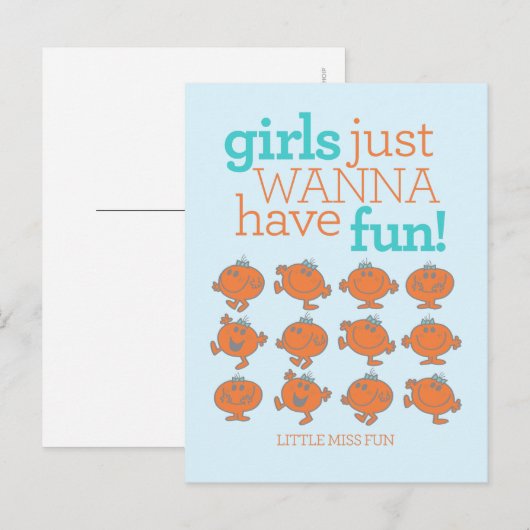 Little Miss Fun | Meisjes willen gewoon plezier he Briefkaart (Voorkant / Achterkant)