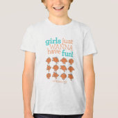 Little Miss Fun | Meisjes willen gewoon plezier he Tri-Blend Shirt (Voorkant)