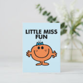 Little Miss Fun | zwarte belettering Briefkaart (Staand voorkant)