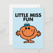 Little Miss Fun | zwarte belettering Briefkaart (Voorkant / Achterkant)