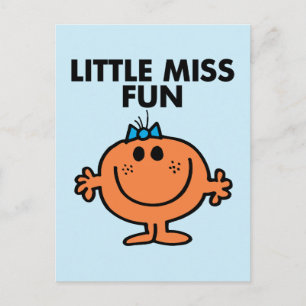 Little Miss Fun   zwarte belettering Briefkaart