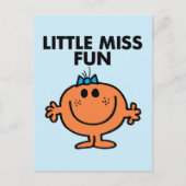 Little Miss Fun | zwarte belettering Briefkaart (Voorkant)