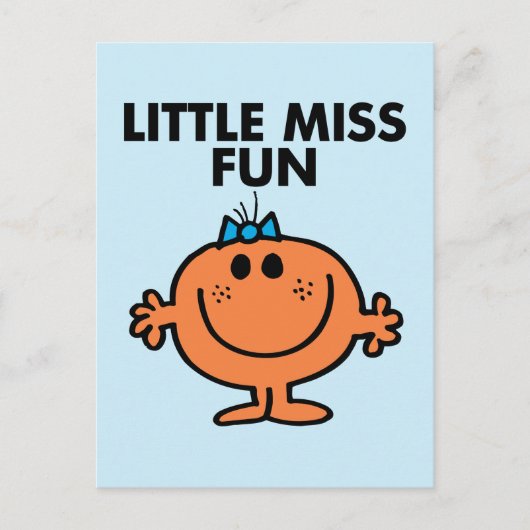 Little Miss Fun | zwarte belettering Briefkaart (Voorkant)