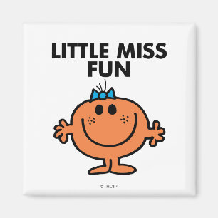 Little Miss Fun   zwarte belettering Magneet