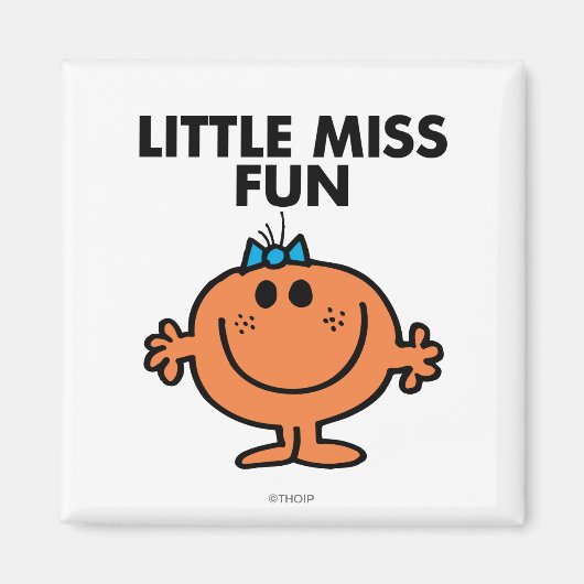 Little Miss Fun | zwarte belettering Magneet (Voorkant)