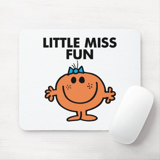 Little Miss Fun | zwarte belettering Muismat (Met muis)