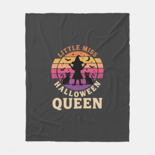 Little Miss Halloween Koningin Heks Kat Design_1 Fleece Deken