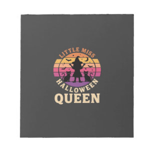 Little Miss Halloween Koningin Heks Kat Design_1 Notitieblok