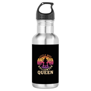Little Miss Halloween Koningin Heks Kat Design_1 Waterfles