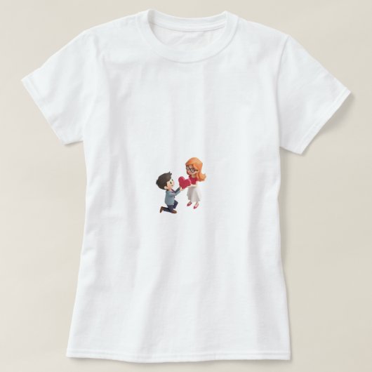Little Miss Happy Valentijnsdag cadeau T-shirt (Design voorkant)