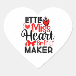 Little Miss Heart Breaker Valentine – Cute Love  Hart Sticker