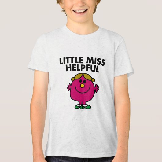 Little Miss Helpful Classic Tri-Blend Shirt (Voorkant)