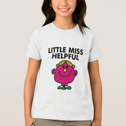 Little Miss Helpful Classic Tri-Blend Shirt (Voorkant)