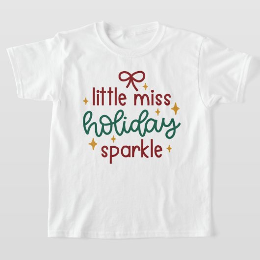 Little Miss Holiday Sparkle Christmas T-shirt (Laagn)