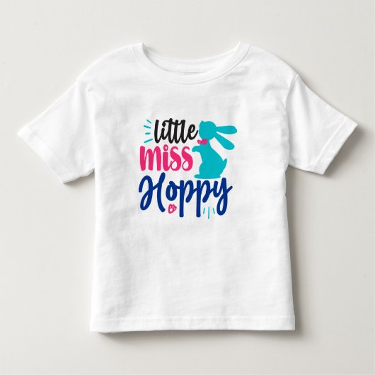 Little Miss Hoppy Easter Toddler T-Shirt (Voorkant)