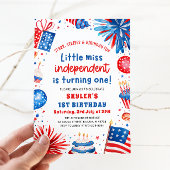 Little Miss Independent 4th van 1 juli Verjaardag Kaart