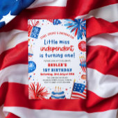 Little Miss Independent 4th van 1 juli Verjaardag Kaart