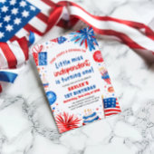 Little Miss Independent 4th van 1 juli Verjaardag Kaart