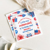 Little Miss Independent 4th van 1 juli Verjaardag Servet