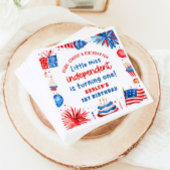 Little Miss Independent 4th van 1 juli Verjaardag Servet