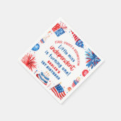 Little Miss Independent 4th van 1 juli Verjaardag Servet (Hoek)