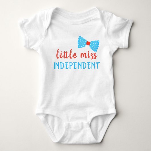 Little Miss Independent Bow Romper (Voorkant)