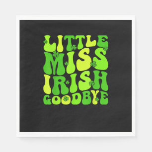 Little Miss Irish Goodbye Ierse groovy St Patrick' Servet