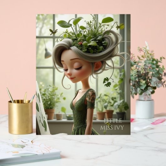 Little Miss Ivy: Natuur's Whisper Acryl Bord (Huwelijk)