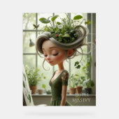 Little Miss Ivy: Natuur's Whisper Acryl Bord (Voorkant)