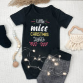 Little Miss Kerstlights Girl Romper