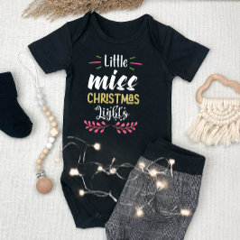 Little Miss Kerstlights Girl Romper