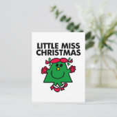 Little Miss Kerstmis Smile Feestdagenkaart (Staand voorkant)