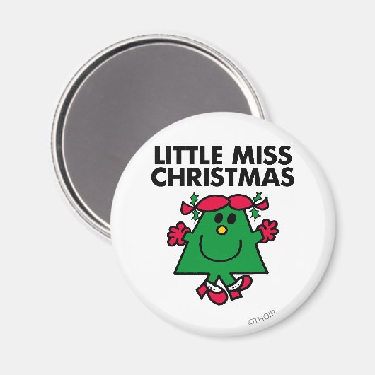 Little Miss Kerstmis Smile Magneet (Voorkant / Achterkant)