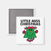Little Miss Kerstmis Smile Magneet (Voorkant / Achterkant)