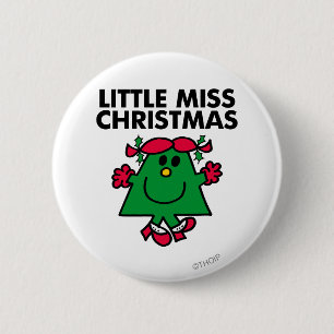 Little Miss Kerstmis Smile Ronde Button 5,7 Cm