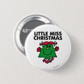 Little Miss Kerstmis Smile Ronde Button 5,7 Cm (Voorkant /achterkant)