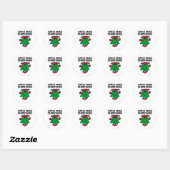 Little Miss Kerstmis Smile Ronde Sticker (Vel)