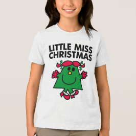Little Miss Kerstmis Smile Tri-Blend Shirt